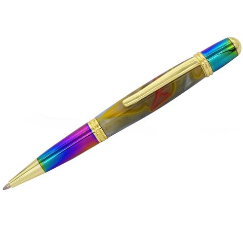 Gold & Colourful Vacuum Sierra Pen Kit - Pack of 1