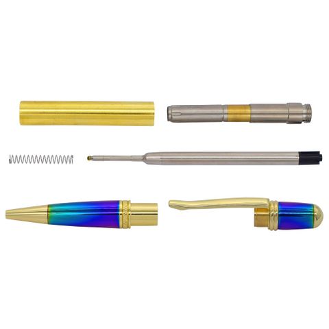 Gold & Colourful Vacuum Sierra Pen Kit - Pack of 1