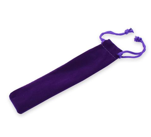 Velvet Pouch for Pens or Pencils - single purple