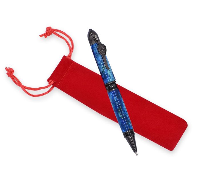 Velvet Pouch for Pens or Pencils - single red