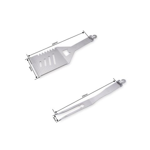 Carbatec Stainless Steel BBQ Spatula and Fork Kit