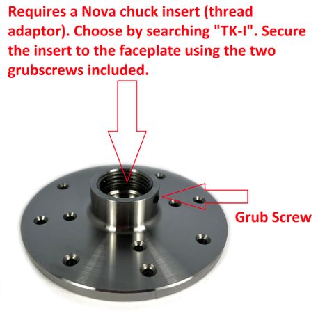 Teknatool Faceplate Insert version 150mm (6") Diameter