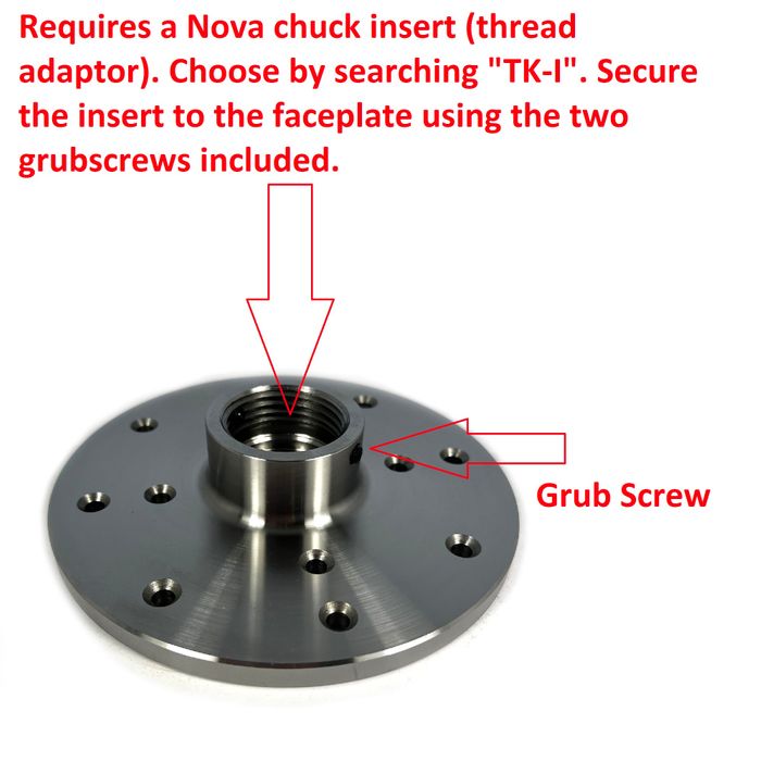 Teknatool Faceplate Insert version 150mm (6") Diameter