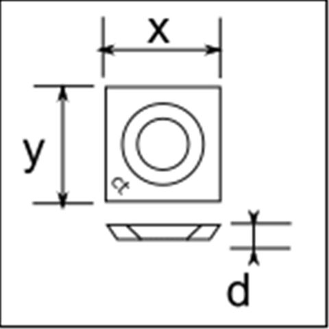 Tungsten Carbide Inserts 14.33x2.0mm  2 edges - Pk10 (TH-BX330P, JN-BX200P)