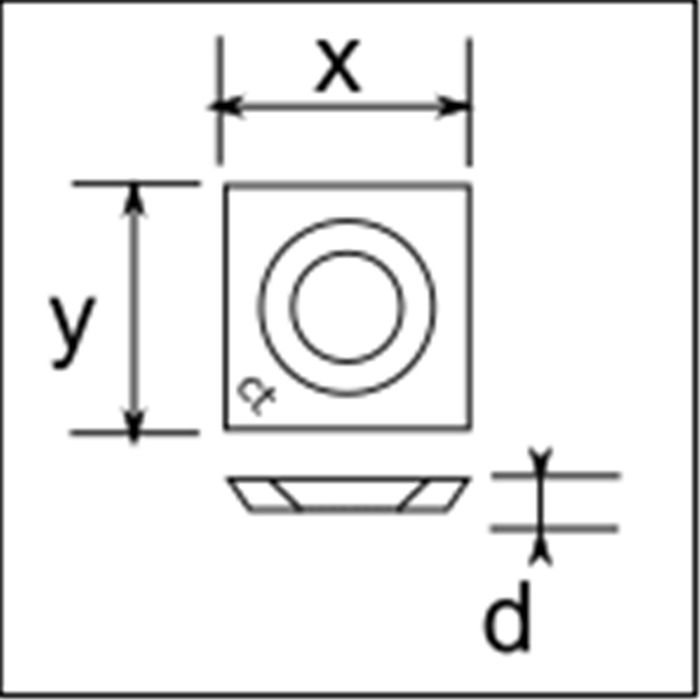 Tungsten Carbide Inserts 14.33x2.0mm  2 edges - Pk10 (TH-BX330P, JN-BX200P)