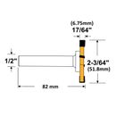 Arden Planing Bit 51.8mm Cut Ø , 1/2" Shank