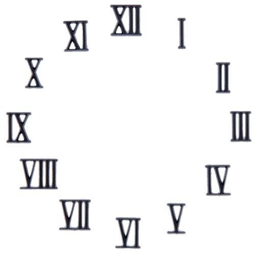 Clock Numbers Roman 1in - Black