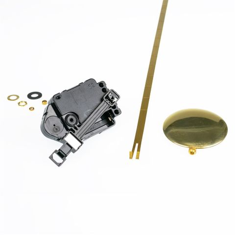 High Torque AA battery Pendulum Clock Movement - 20.6mm (13/16") shaft