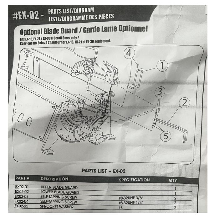 Blade guard for CTEX-21CE