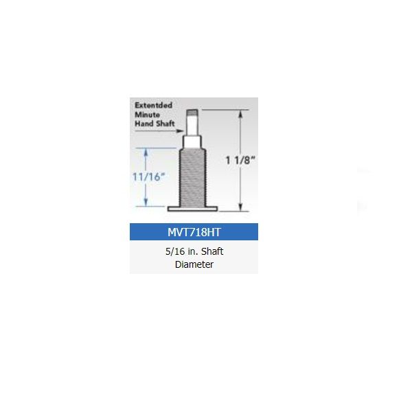 High Torque AA battery Clock Movement - 28.6mm (11/8") shaft