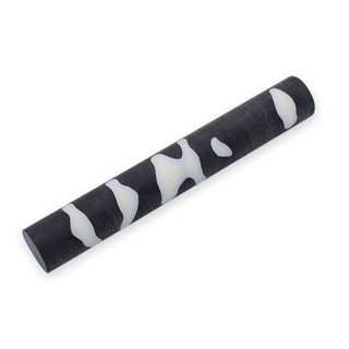 Acrylic Pen Rod - 19mm diameter, black & white