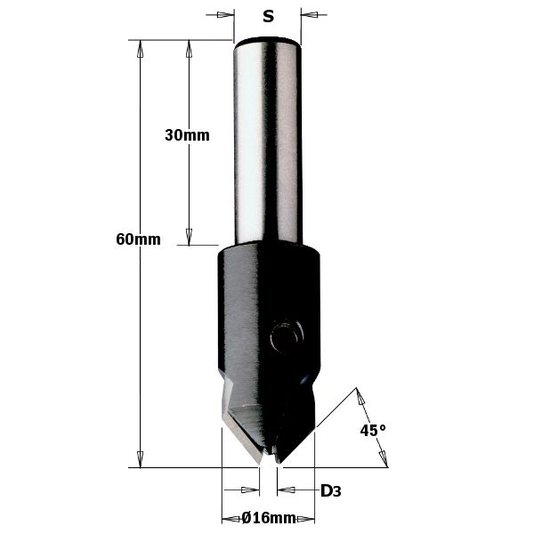 R/H Tungsten Countersink-Suits 5mm Drill ***