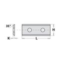 Standard Indexable Knive, 2 Cutting Edges 35° cut angle