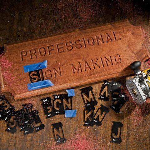 Rockler Interlock Signmaker's Templates - State Park Font - 86mm