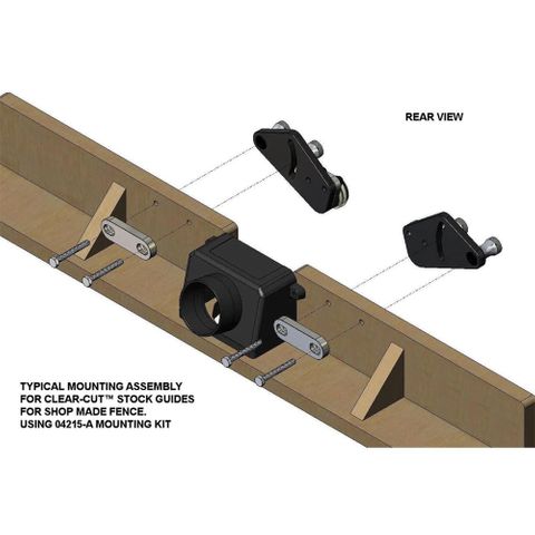 JessEm Clear-Cut Stock Guides Mounting Kit for Shop Made Fences