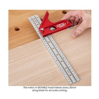 Woodpeckers In-Dexable Combination Square - Standard - Metric - 300mm Blade