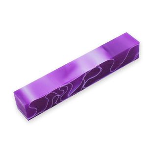 Acrylic Pen Blank - 20 x 20 x 130mm, purple and white