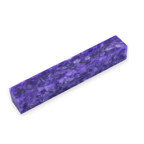 Acrylic Pen Blank 20 x 20 x 130mm. Crush of Purple Pearl