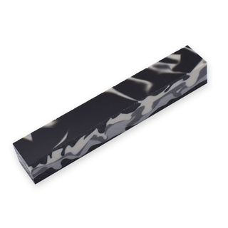 Acrylic Pen Blank - 20 x 20 x 130mm, Urban camo (black, white, grey)