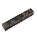 Acrylic Pen Blank - 20 x 20 x 130mm, Woodland camo (green, brown & black)