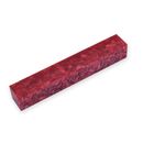 Acrylic Pen Blank 20 x 20 x 130mm. Crush of Red with White