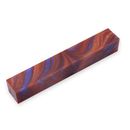 Resin Pen Blank - 20 x 20 x 130mm - coffee & purple