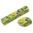 Resin Pen Blank - 20 x 20 x 130mm - neon green polka dot