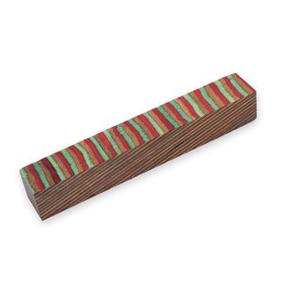 Colourwood 20mm x 20mm x130mm - red, tan & green