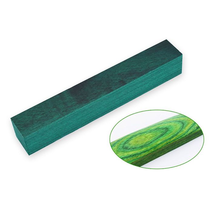 Colourwood 20mm x 20mm x130mm - emerald green