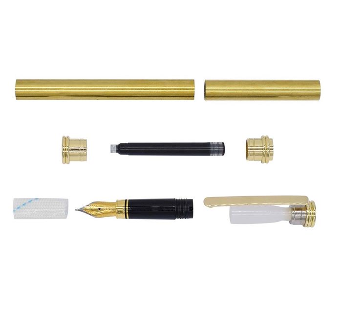 Gold "Conservative" Fountain Pen Kit - single