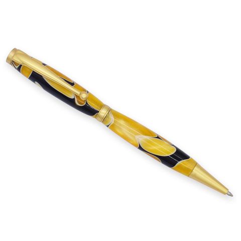 Satin Gold Fancy Slimline Pen Kit - Pack of 1