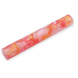 Acrylic Pen Rod - 19mm diameter, pink, red & orange