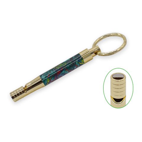 Gold Keychain Whistle