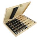 Narex Wood Line 6pc Bevel Edge Chisel Set in Wooden Case