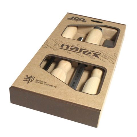 Narex Wood Line 4pc Bevel Edge Chisel Set