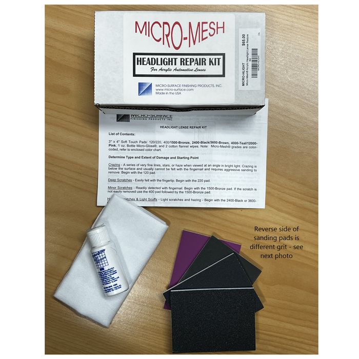 Micro-Mesh® Acrylic Headlight Lense Restore Kit