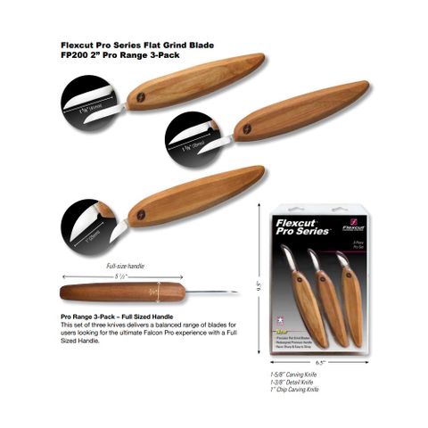 Flexcut Pro Range 3-Pack: Full Sized Handle