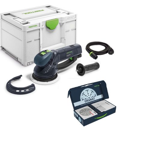 Festool Rotex RO150 FEQ-Plus Gear Driven Sander with bonus Abrasive set