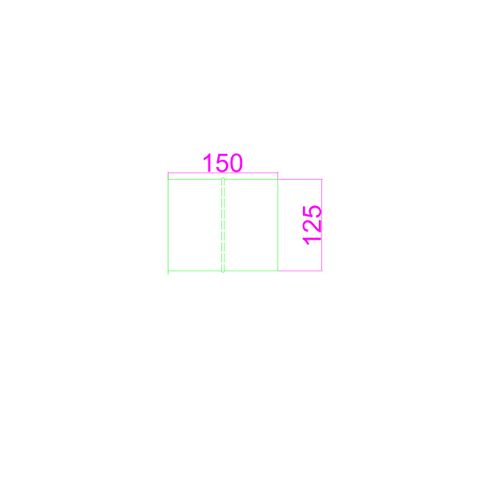 Steel Duct to Flexible Hose connector 125mm, 145mm long
