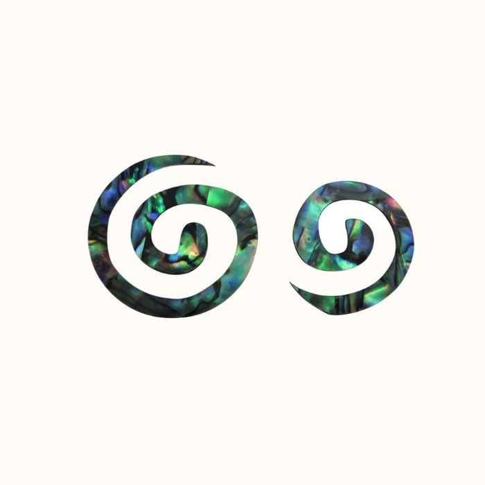 Paua Double Spiral (2 pces) **