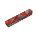 Acrylic Stabilised Blank 20 x 20 x 130mm. Grey & Orange