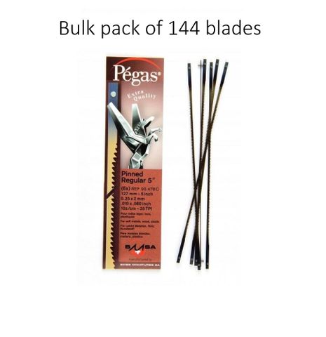 Pegas Pinned Regular 5" Blades - 15TPI bulk pack (144)