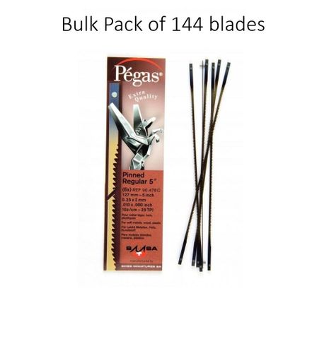 Pegas Pinned Regular 5" Blades - 20TPI Bulk Pack (144)