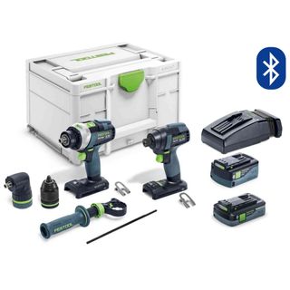 Festool TID/TPC 18V 2 Piece Impact Driver and 4 Speed Hammer Drill 4.0/5.0Ah Set