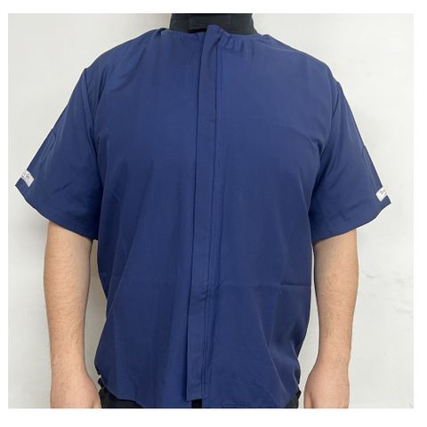 Blue Short Sleeve Woodturning Jacket Size L