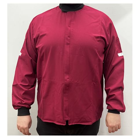 Burgundy Long Sleeve Woodturning Jacket Size XL