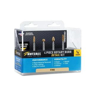 Kutzall 4 Piece Rotary Burr Fine Detail Kit for 1/8" Grinders