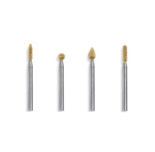 Kutzall 4 Piece Rotary Burr Fine Detail Kit for 1/8" Grinders