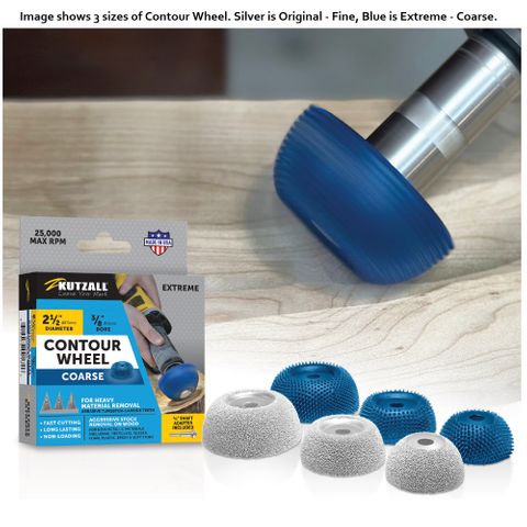 Kutzall Original Contour Wheel 1-3/4", 3/8" Bore. Fine