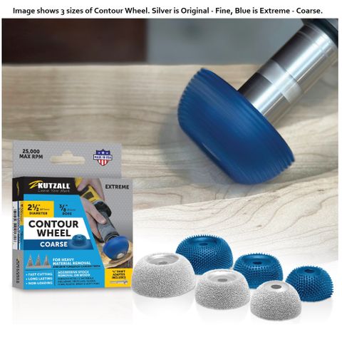 Kutzall Extreme Contour Wheel 2-1/2", 3/8" Bore. Coarse